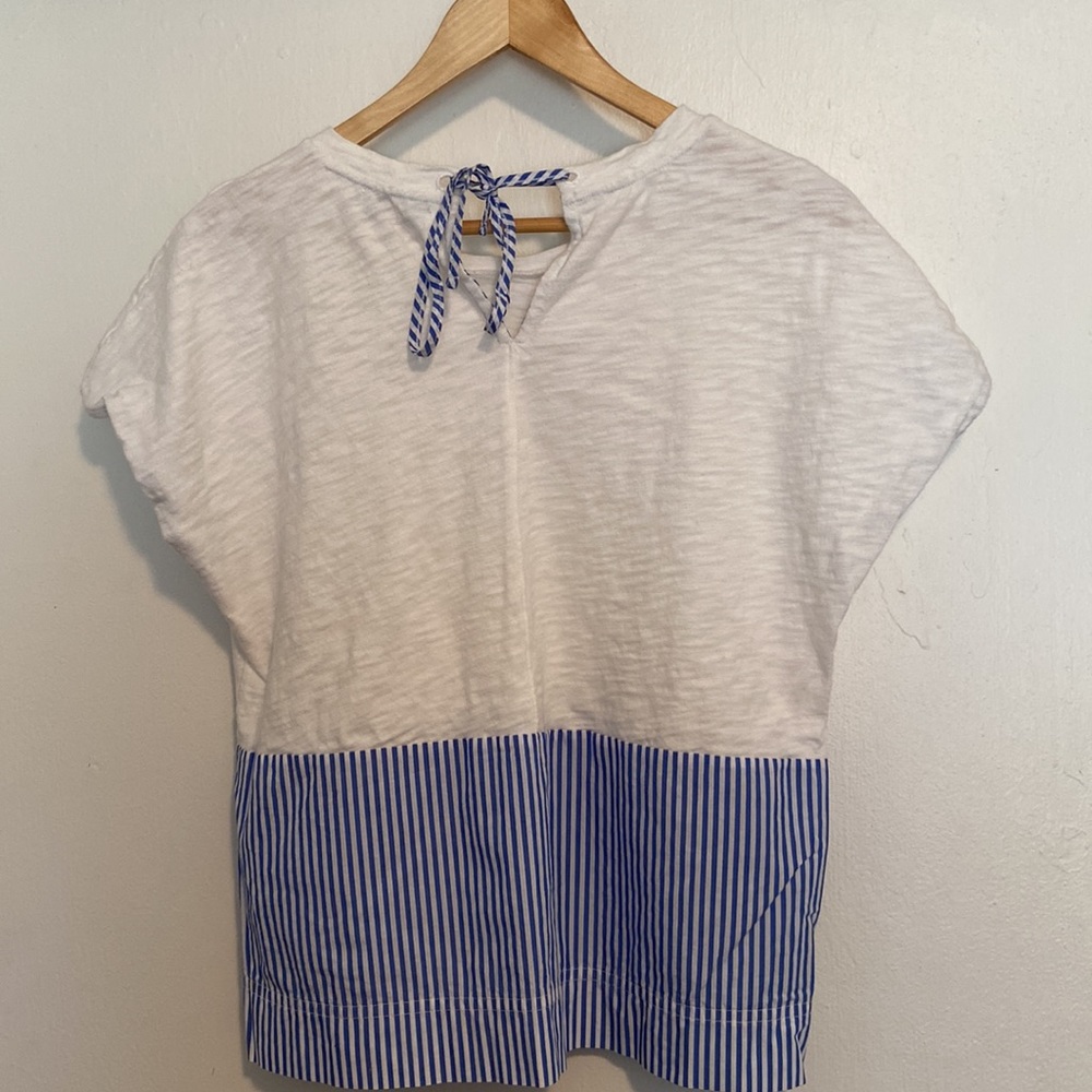 Vineyard Vines Mixed Media Cotton Striped Shirt - Picture 5 of 8